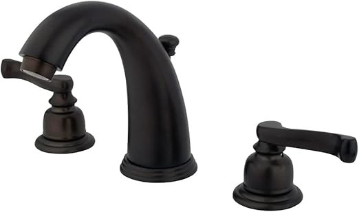 Kingston Brass KB985FL Royale Widespread Lavatory Faucet with Brass Pop-Up, Oil Rubbed Bronze | Amazon (US)