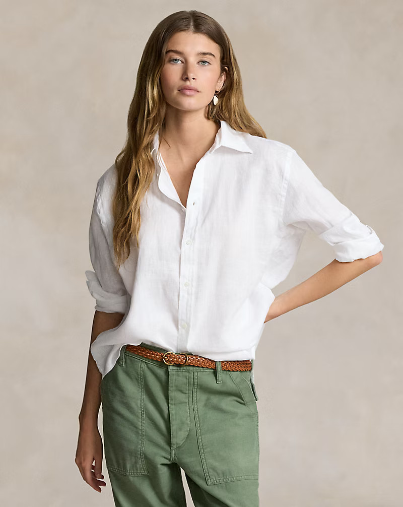 Oversize Fit Linen Shirt | Ralph Lauren (UK)