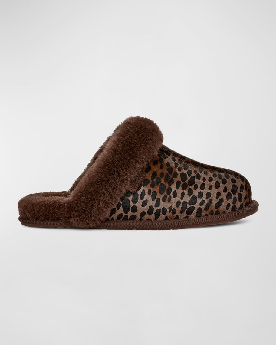 UGG Scuffette Leopard Cozy Slippers | Neiman Marcus