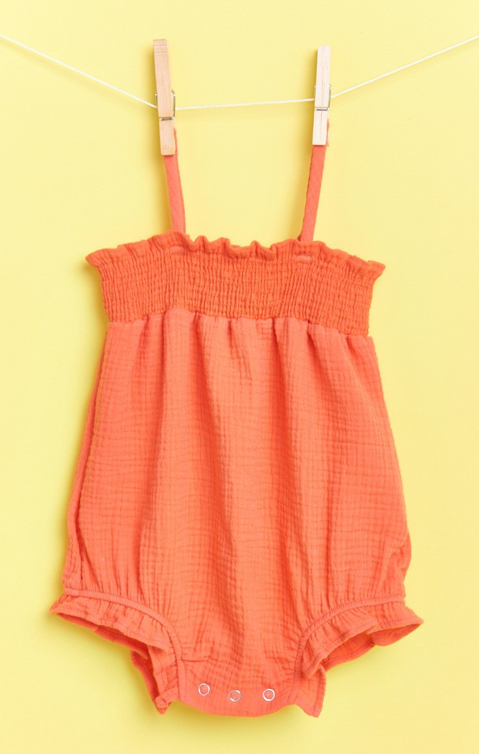 Alice Onesie ~ Peach Crinkle Gauze | Show Me Your Mumu