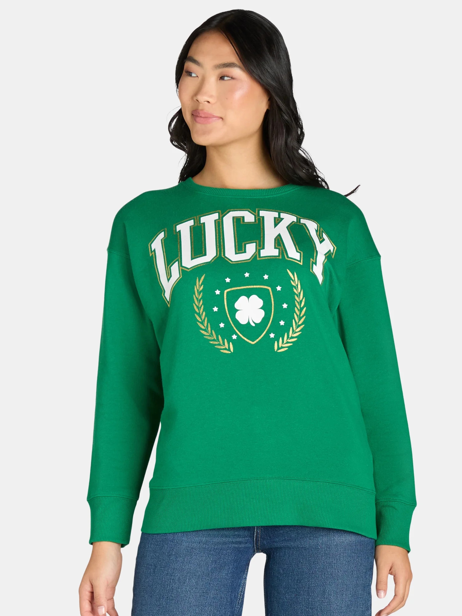 St. Patrick’s Day Women's Graphic Sweatshirt from Way to Celebrate, Sizes S-XXXL - Walmart.com | Walmart (US)