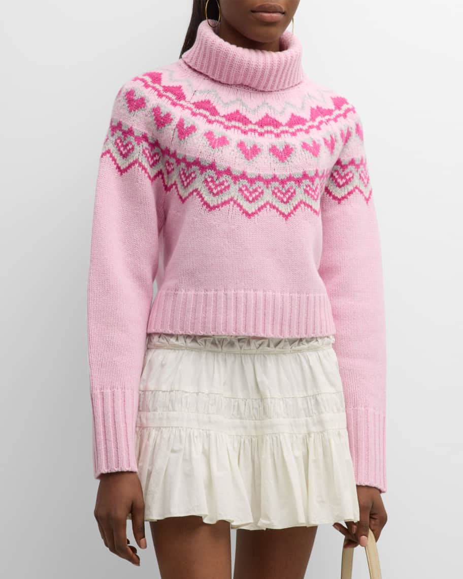 Tobi Fair Isle Cropped Wool Sweater | Neiman Marcus