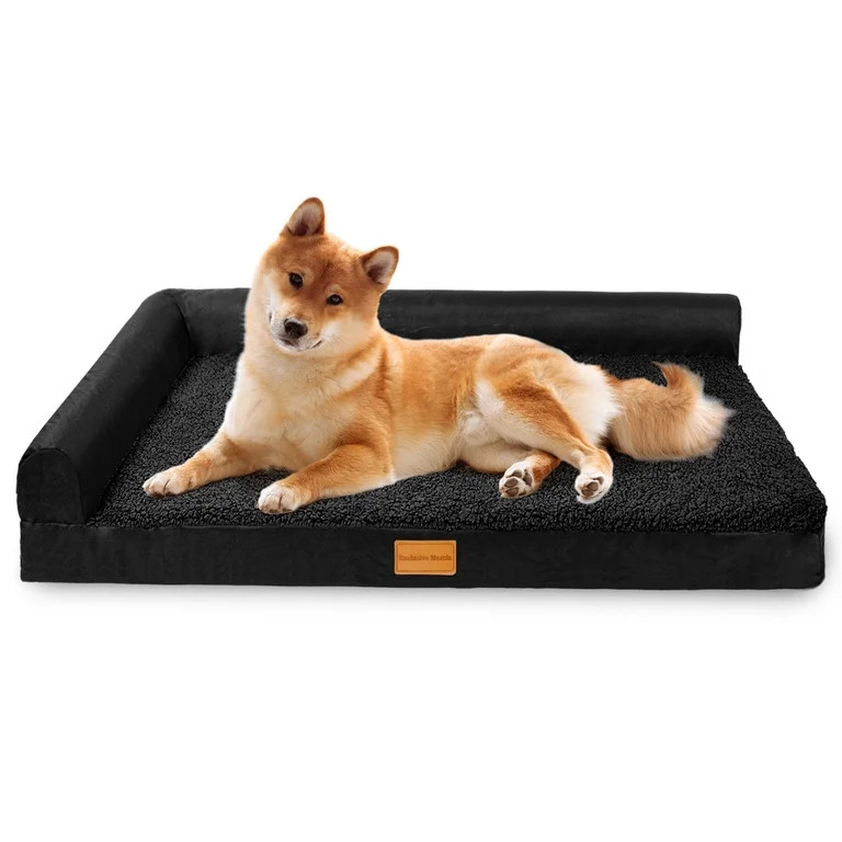 Exclusivo Mezcla Orthopedic Pet Bed for Medium Dogs 36"X24", L Shaped Waterproof Dog Beds with Re... | Walmart (US)