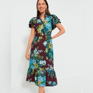 The Tuckernuck Oxblood Verdant Floral Alice Dress size Small | Poshmark