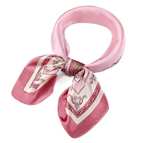 la ceida Satin Silk Scarves for Women and Girls Premium Summer Square Neck Scarf, Ladies Head Hair Scarf and Wraps 27.5 Inch | Amazon (US)