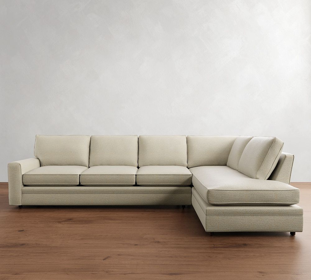 Pearce Square Arm Return Bumper Sectional (110"&ndash;140") | Pottery Barn (US)