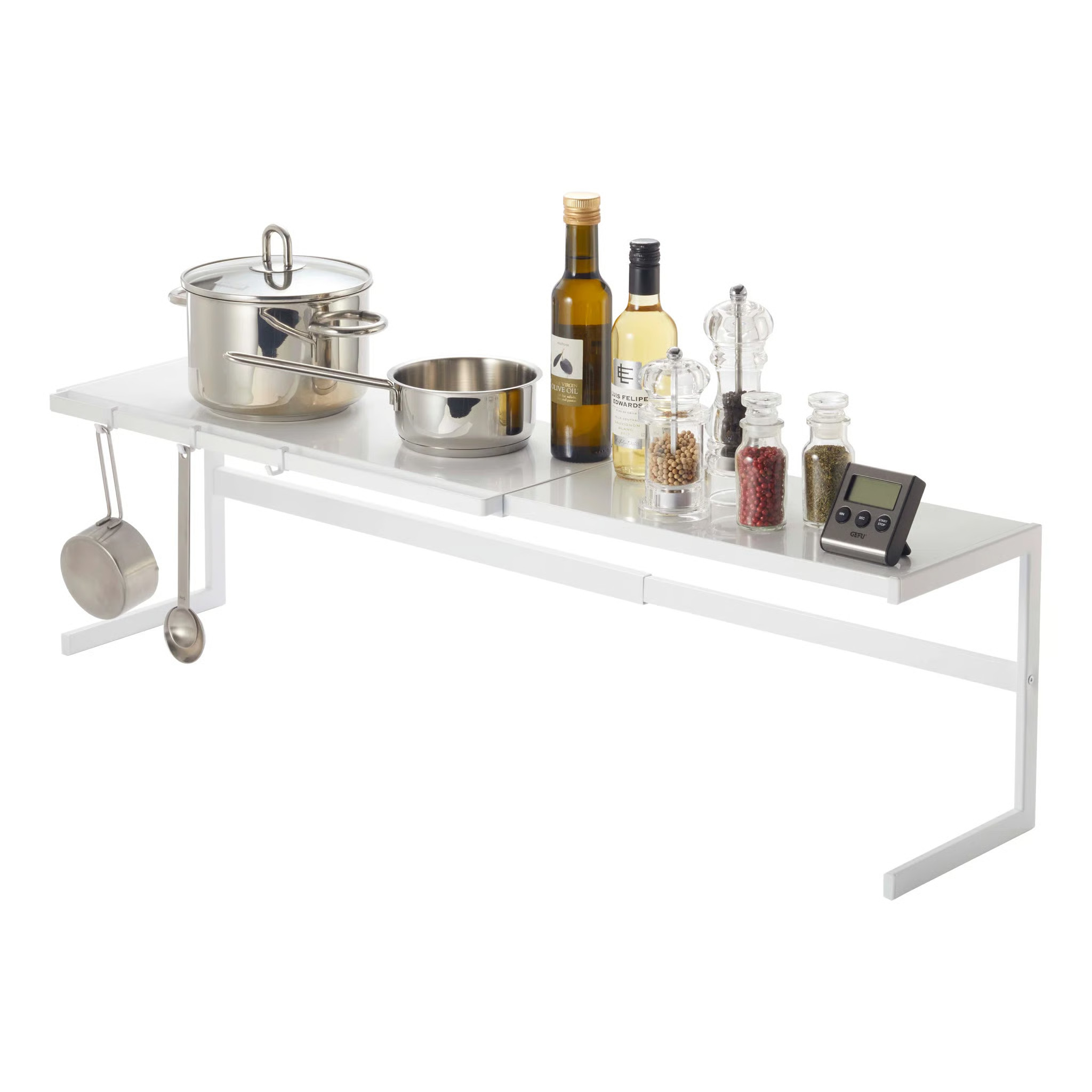 Yamazaki Home Expandable Support Rack - Kitchen Storage Shelf Organizer, Steel, Expandable & Revi... | Wayfair North America