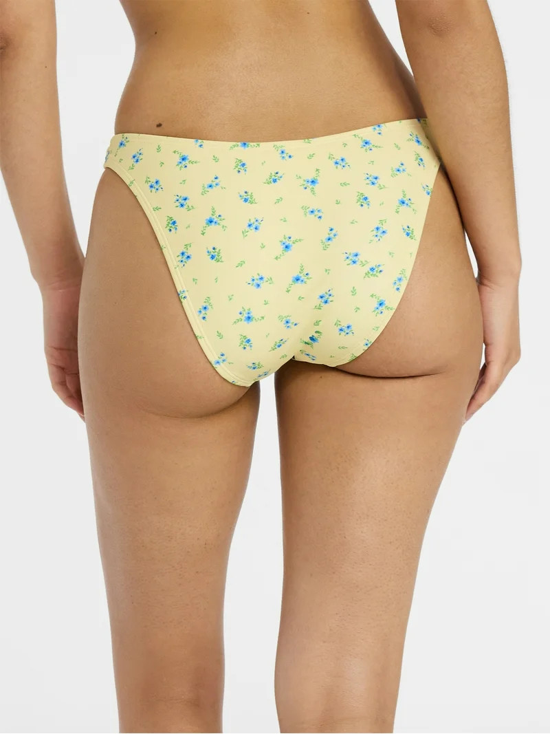 No Boundaries Femme Floral Print Hipster Bikini Bottoms, Women’s XXS-XXL | Walmart (US)