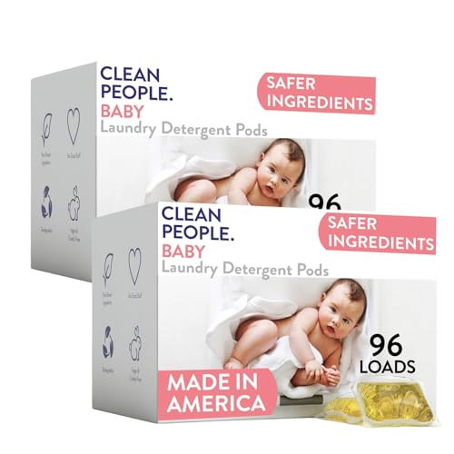 The Clean People Laundry Detergent Pods - Recyclable Packaging, Hypoallergenic, Stain Fighting - Ultra Concentrated, Laundry Soap -Baby (Unscented), 192 Pack | Amazon (US)