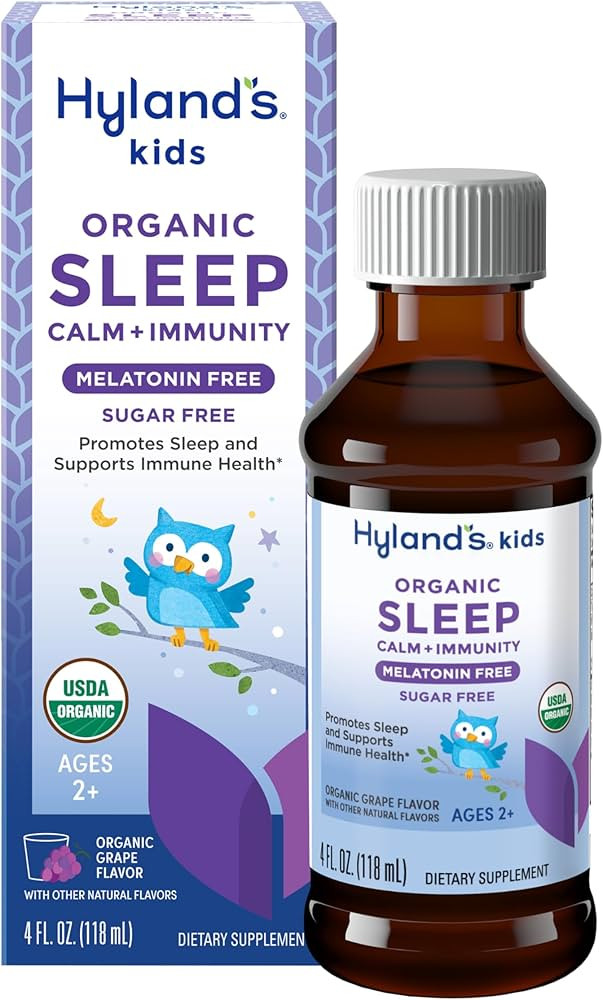Hyland's Kids Melatonin-Free Organic Sleep Calm & Immunity Liquid, Sugar-Free with Magnesium, Vit... | Amazon (US)
