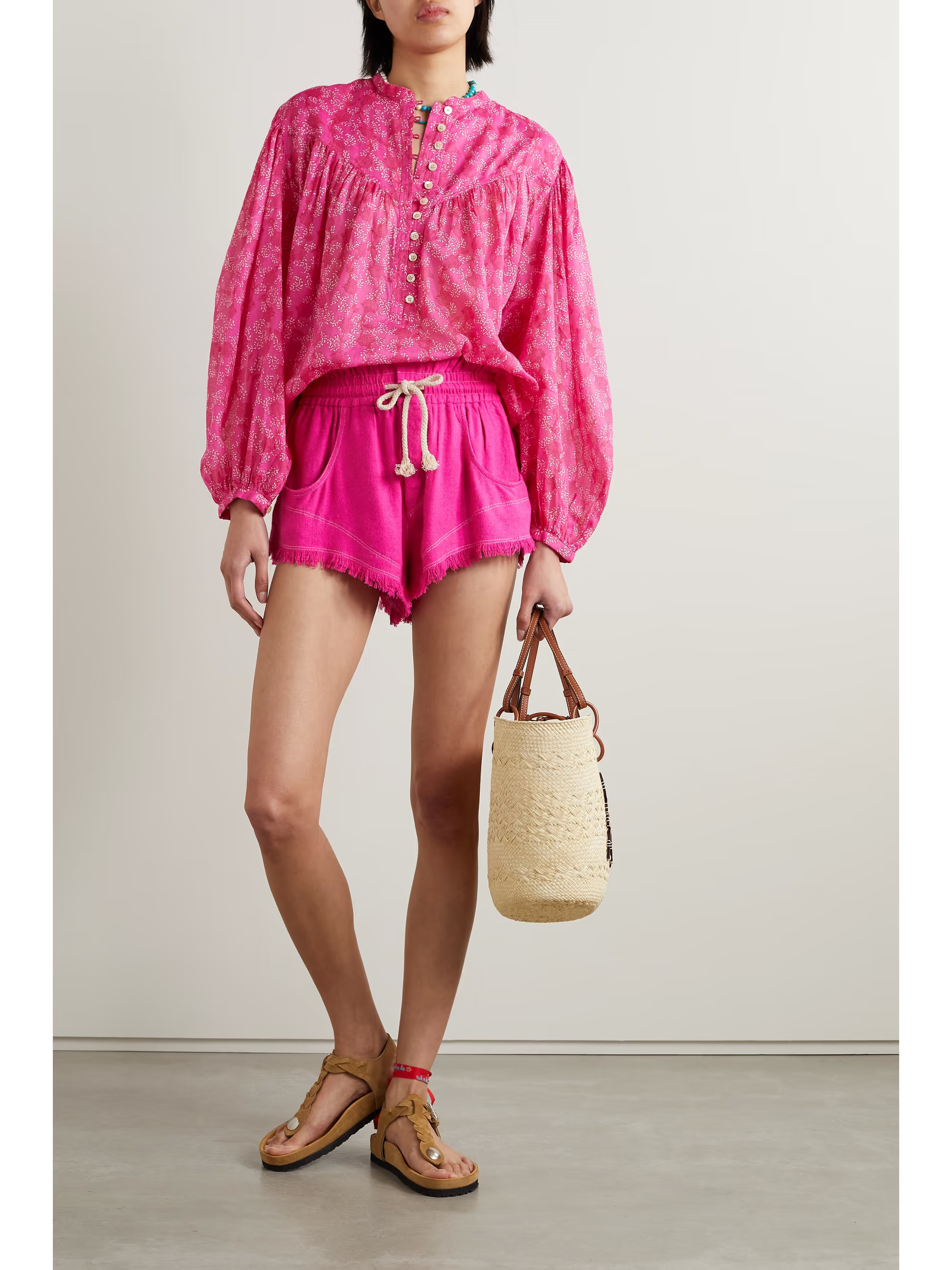 Salika floral-print cotton-voile blouse | NET-A-PORTER (US)