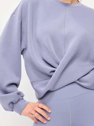 Bounce Fleece Twist-Front Top | Old Navy (US)