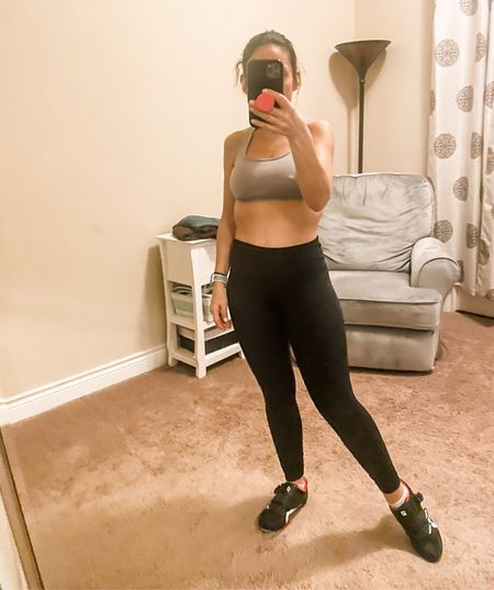 Sports bra and Lululemon leggings. I really like these for working out. 
#ltkpetite 
Workout clothes 

#LTKFind #LTKfit #LTKunder100