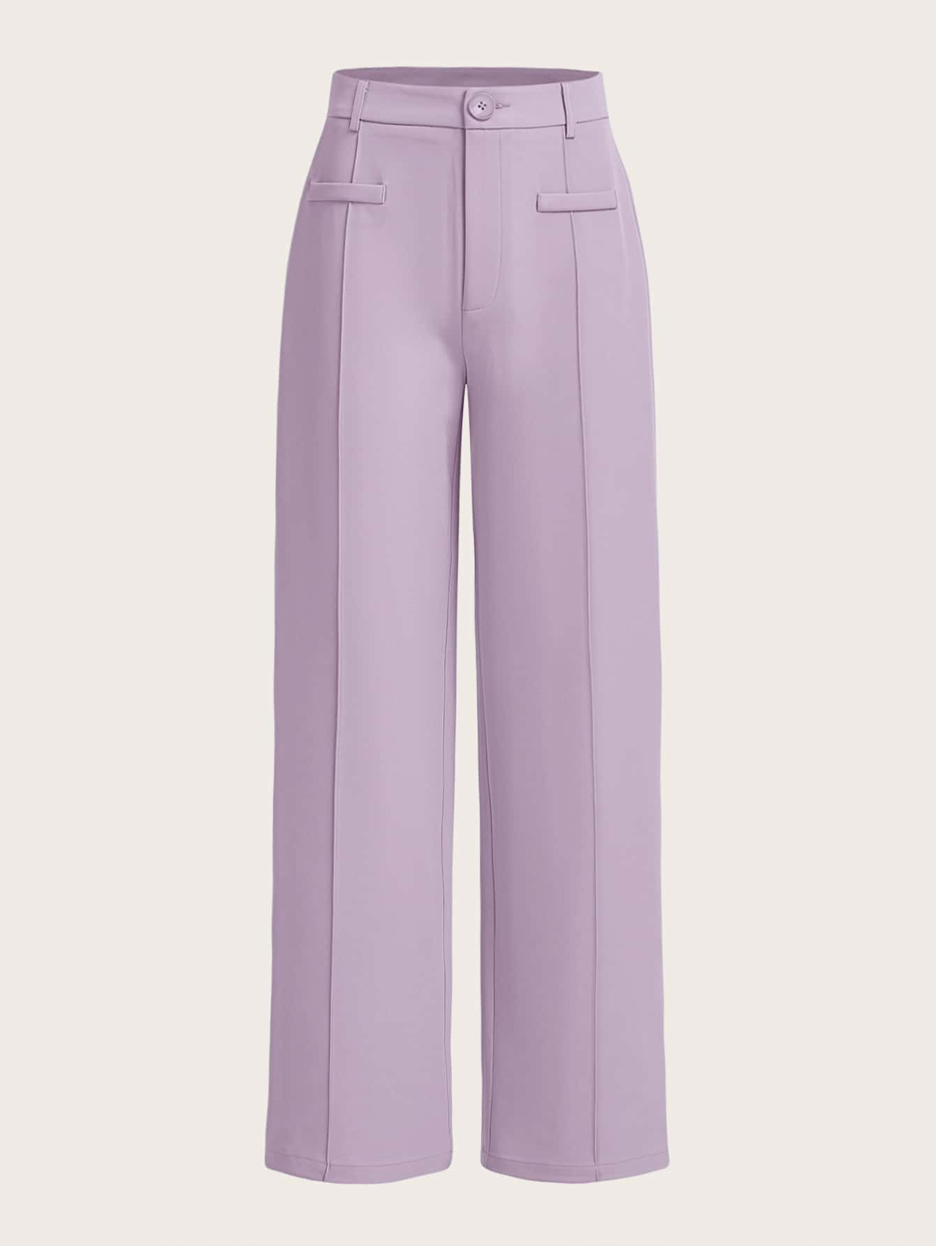 SHEIN MOD Solid Straight Leg Pants | SHEIN