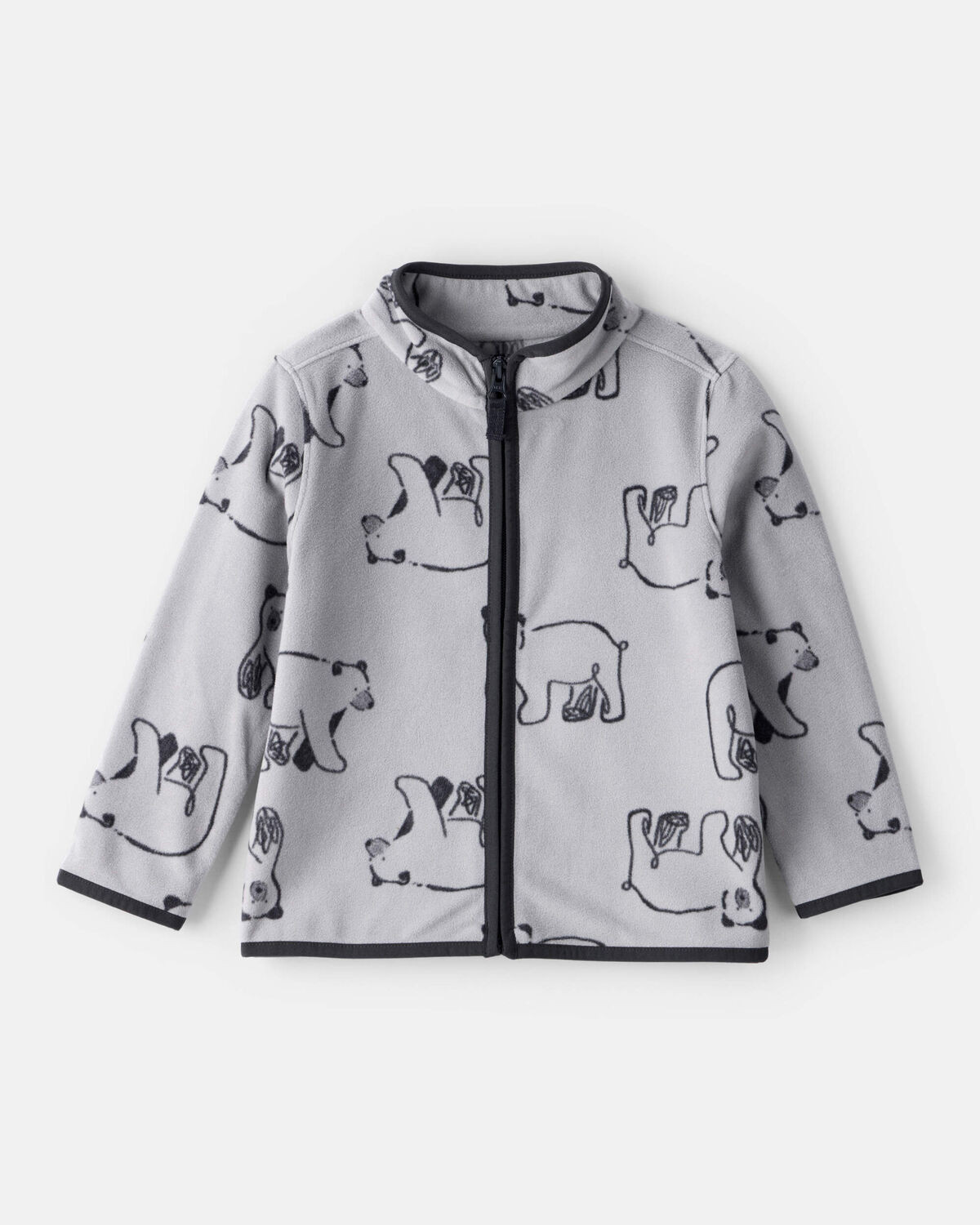 Baby Boy Polar Bear Microfleece Zip-Up Jacket - Grey | Carter's Inc