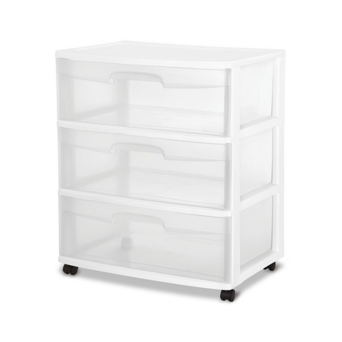 Sterilite Home 3 Drawer Wide Storage Cart Portable Container w/Casters | Target