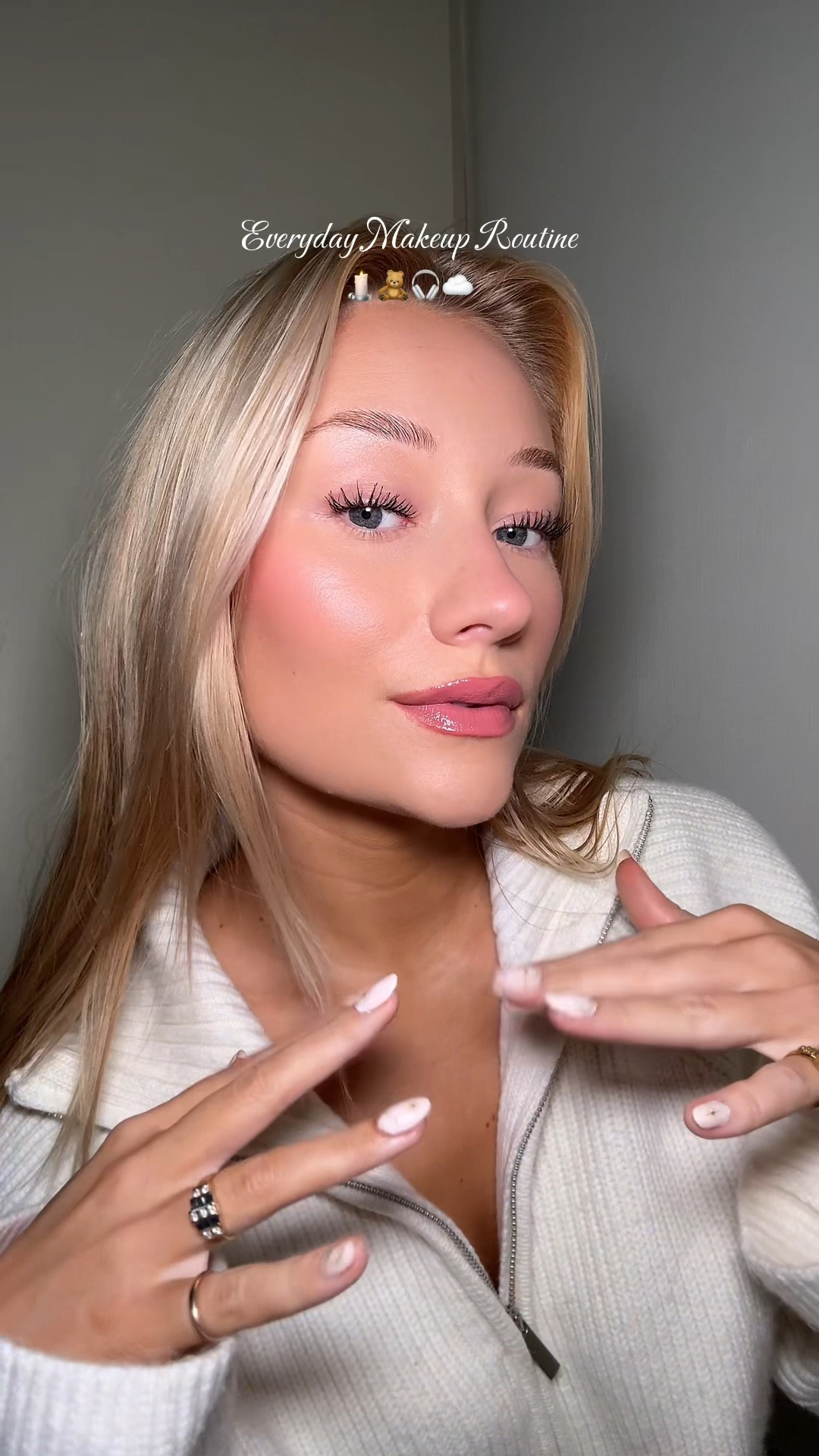 grwm makeup routine ! ☁️🧺🦢 

#LTKVideo #LTKBeauty #LTKHoliday