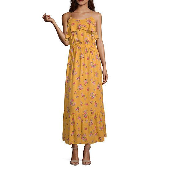 Peyton & Parker Sleeveless Yellow Floral Maxi Dress | JCPenney