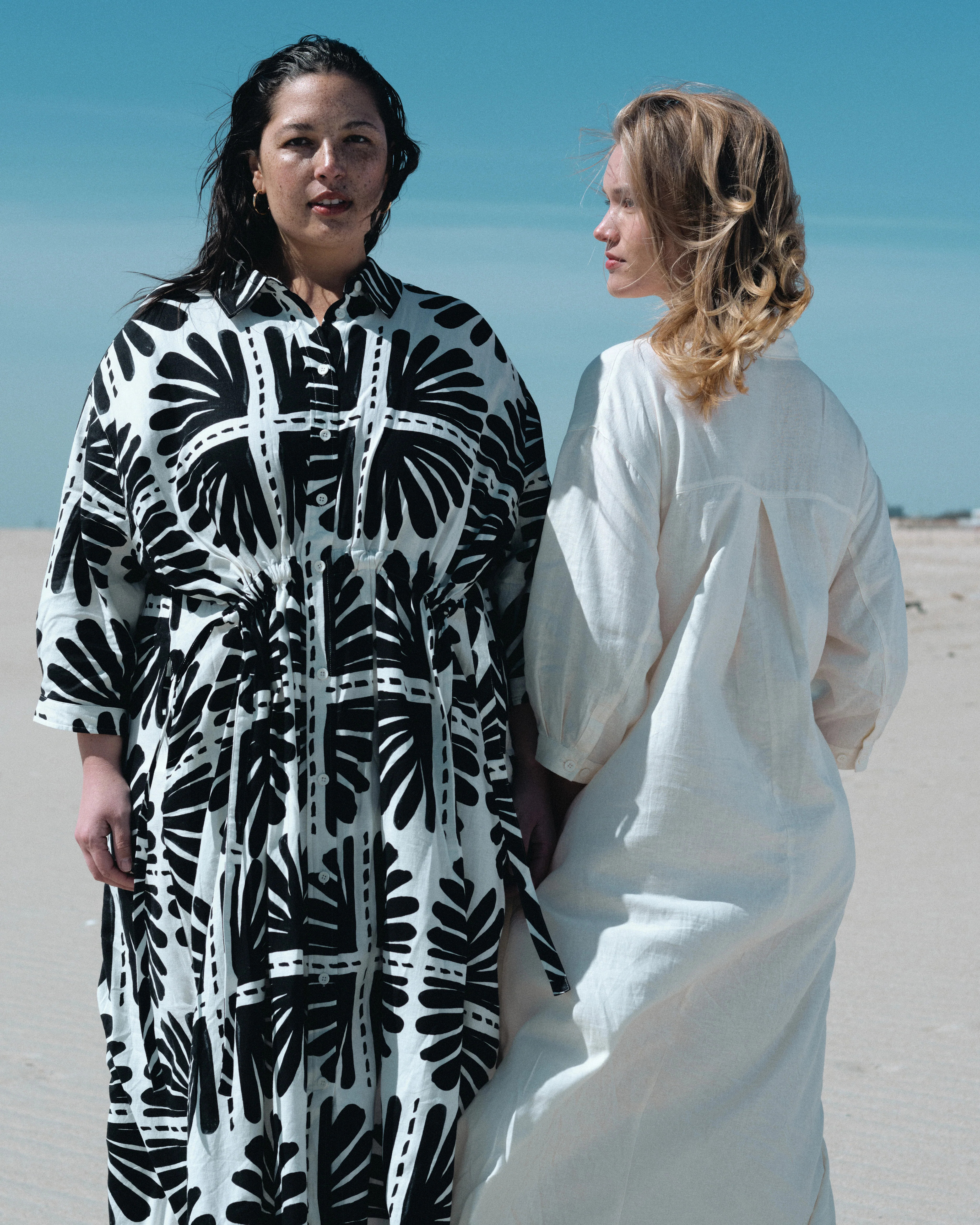 Paros Drawstring Linen Shirtdress - Ink Bloom Print | Universal Standard