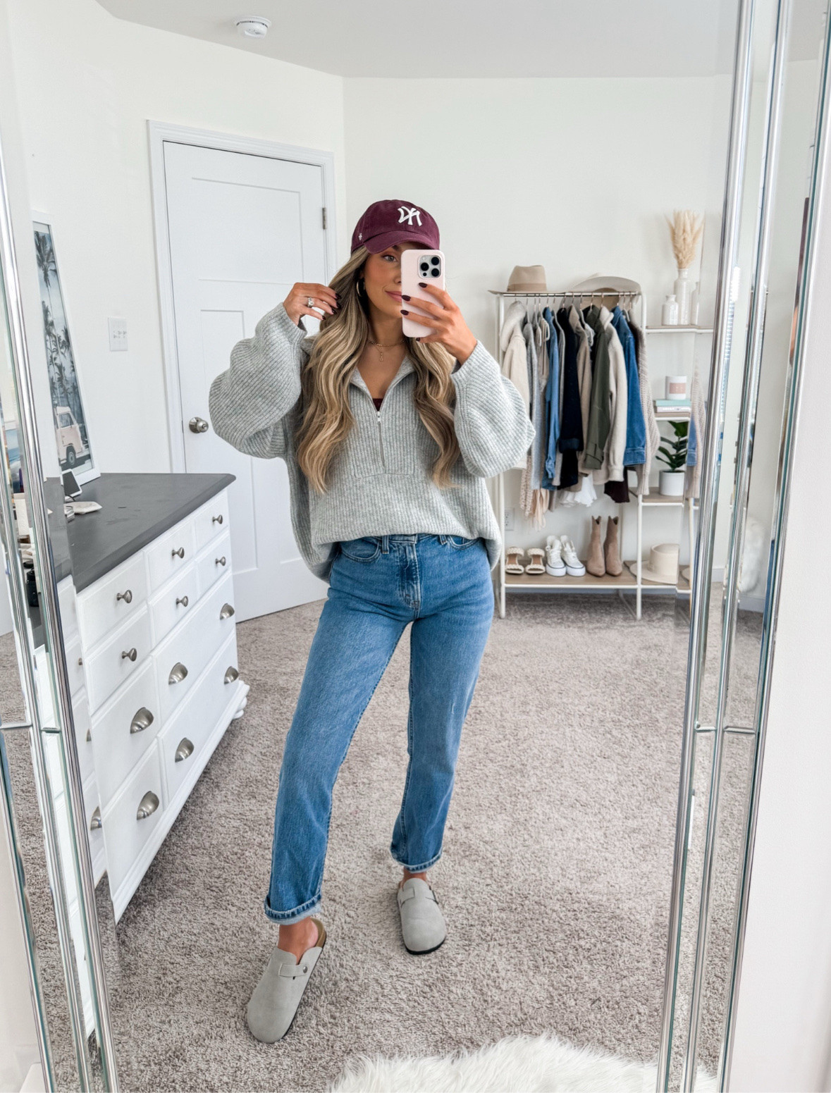 casual fall outfit — medium wash straight leg jeans are on sale!!! Size 25 extra short for a cropped length 

#LTKFallSale #LTKFindsUnder100 #LTKSeasonal