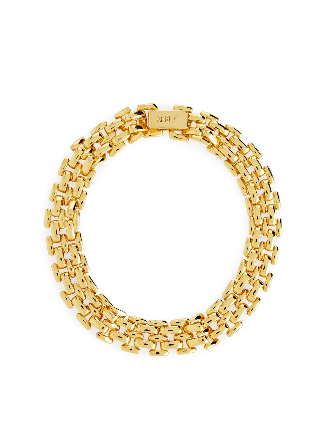 Gold-Plated Chain Bracelet - Brown | ARKET (US&UK)