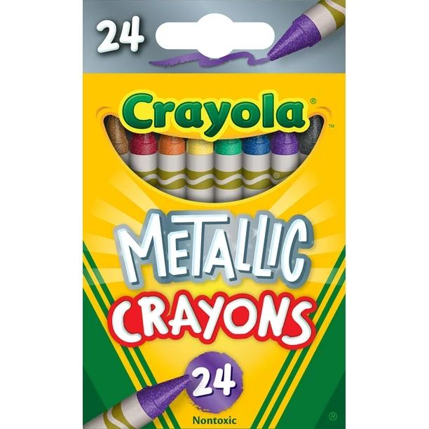 Crayola Metallic Crayons, Assorted Colors, 24 Pieces, Child | Walmart (US)