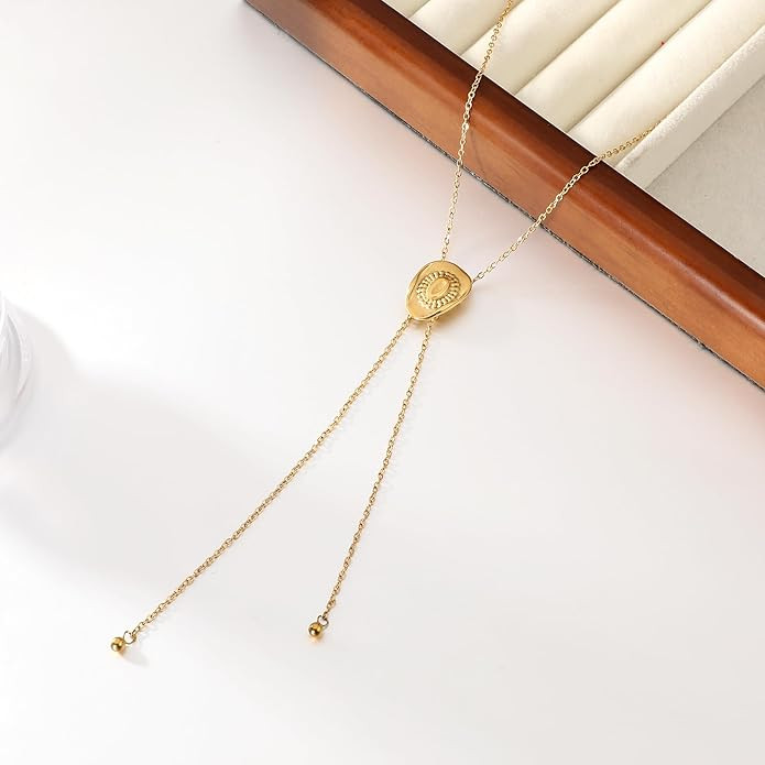 MQV Country Concert Cowboy Cowgirl Hat Halloween Costume Pendant Necklace Adjustable Dainty Gold ... | Amazon (US)