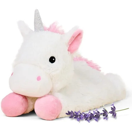 warmies 13” Laying Unicorn Stuffed Animal, Microwavable Heated Plushies and Weighted Soft Plush Toys | Walmart (US)