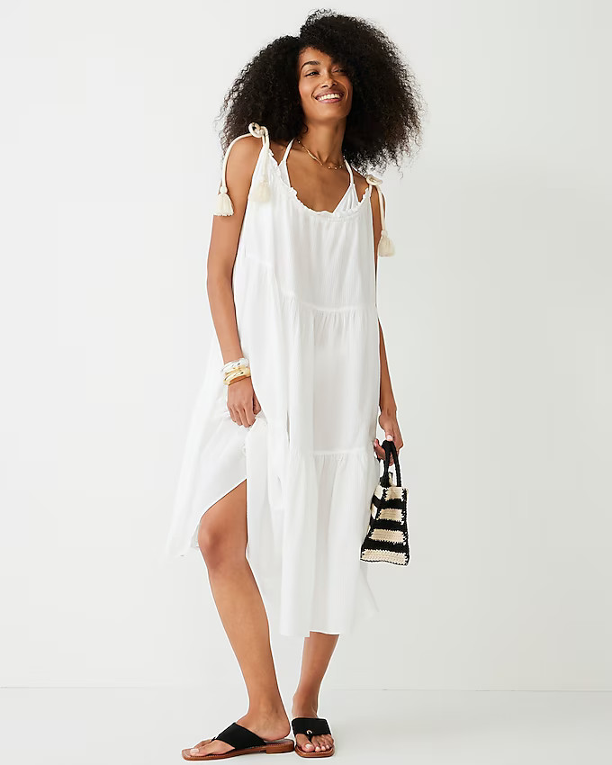 Tiered rope-tie sundress | J. Crew US