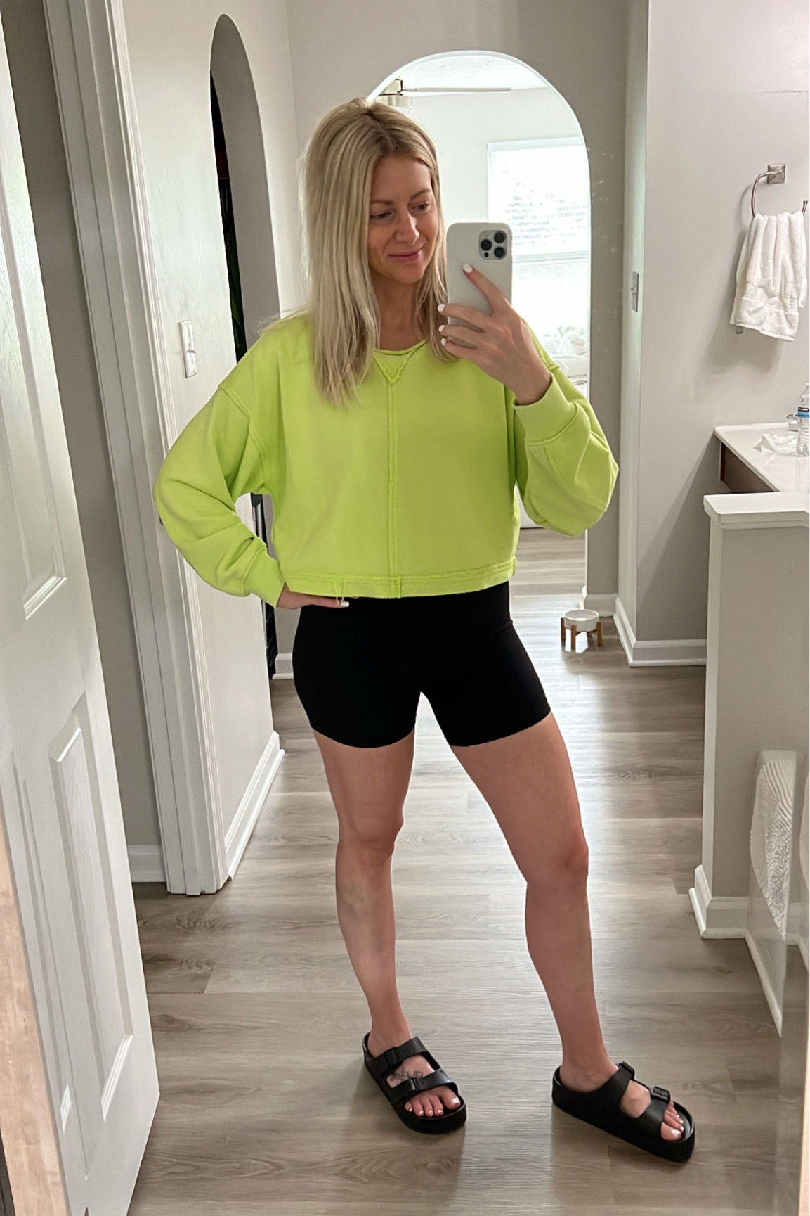 On sale! Oversized cropped crew sweatshirt in all colors! Wearing size small.

Love this paired with biker shorts and platform sandals or a cute pair of sneakers 

#LTKstyletip #LTKsalealert #LTKunder50