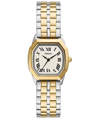 Women's Harlow Three-Hand Two-Tone Stainless Steel Watch 27mm | Macy's