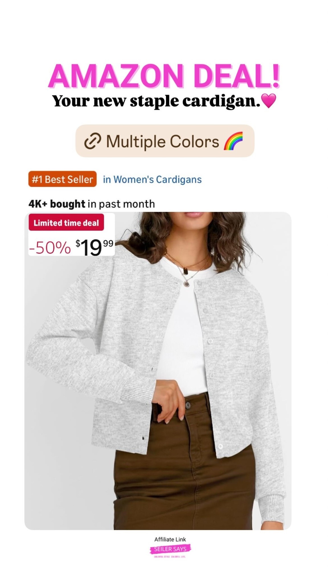 Your new staple cardigan from Amazon.🩷

#LTKPetite #LTKOver40 #LTKMidsize