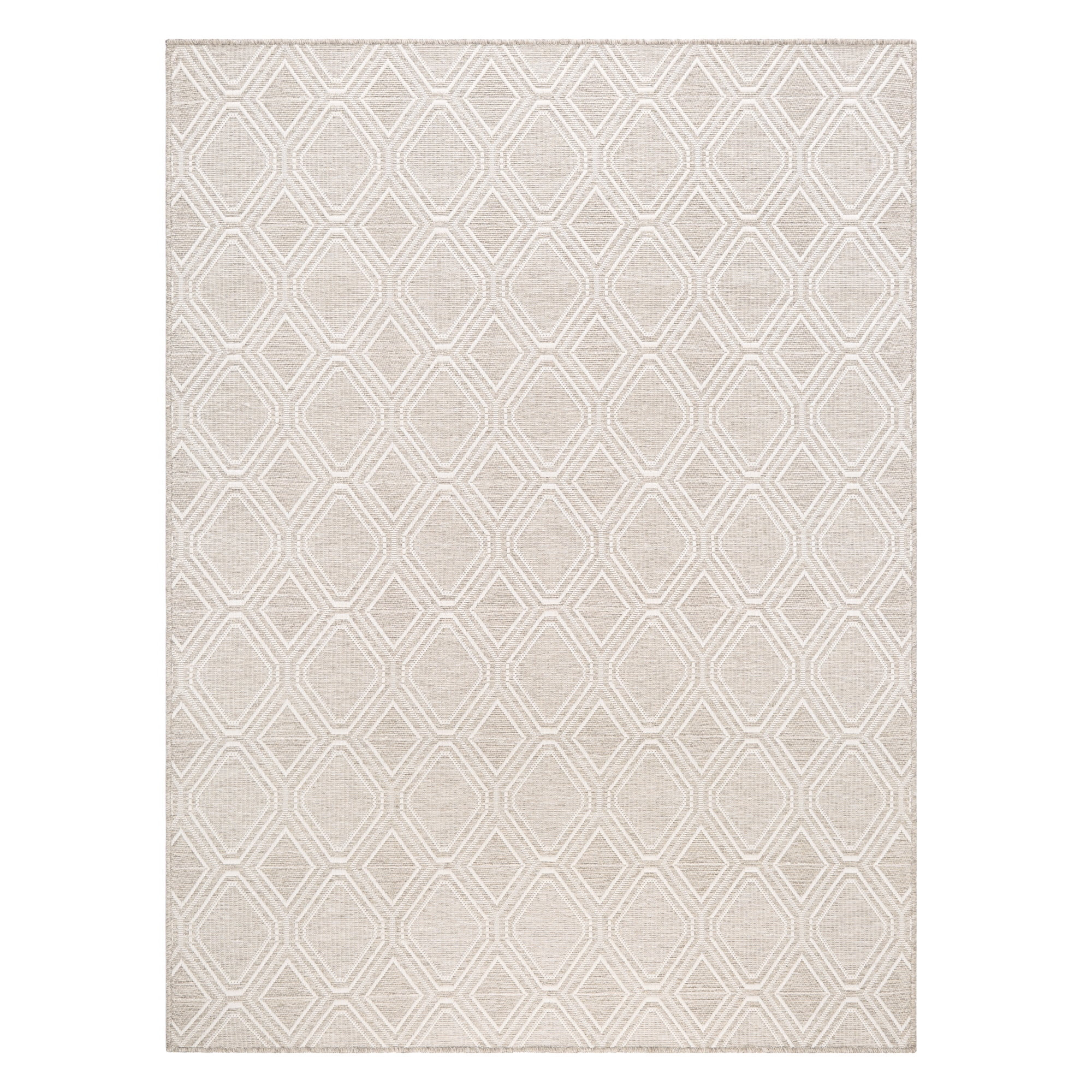 NICOLE MILLER NEW YORK Corin Diamond Indoor Outdoor Area Rug, UV Fade Resistant, Low Pile, Taupe/... | Walmart (US)