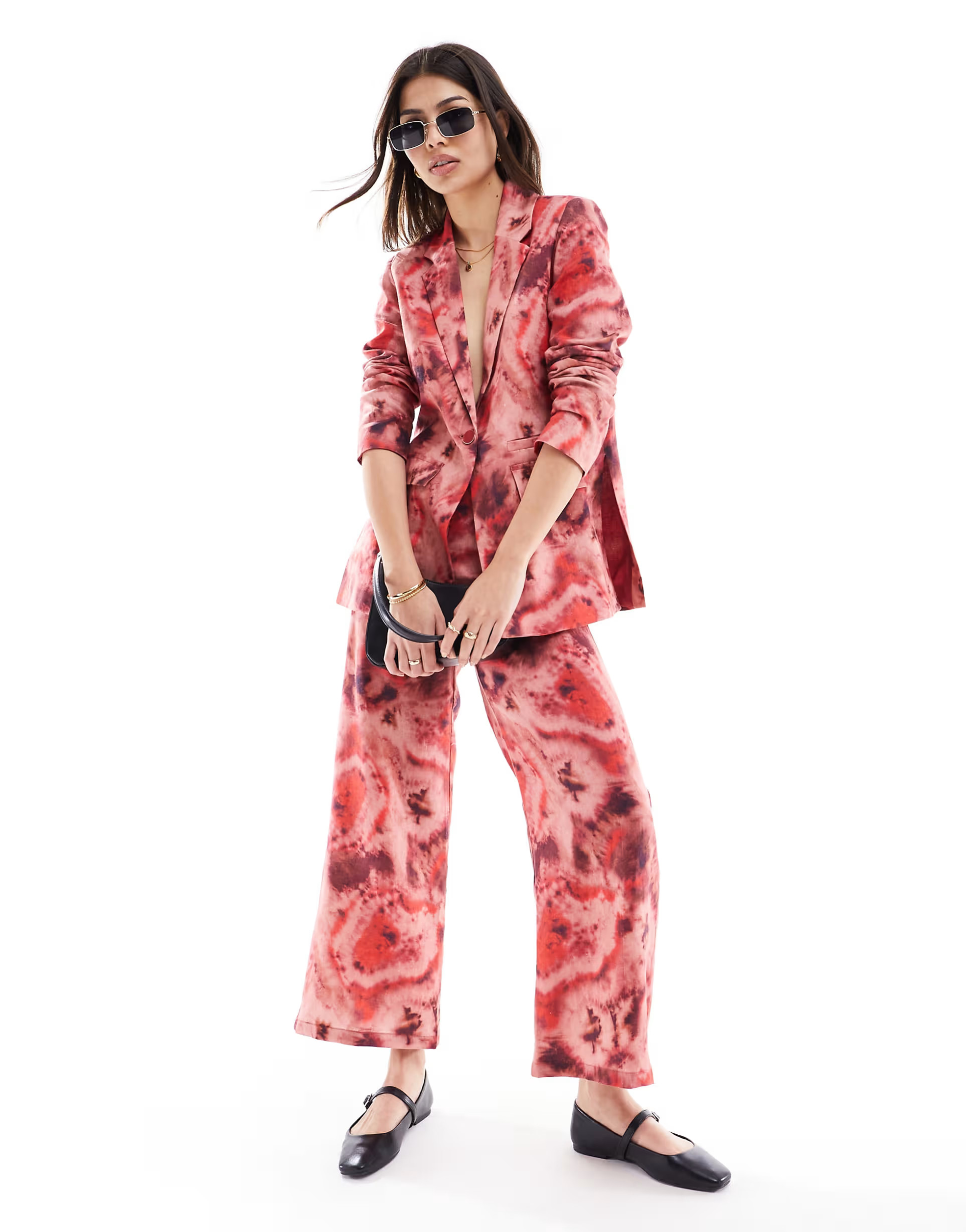 Scalpers tie dye linen pant in red | ASOS (Global)