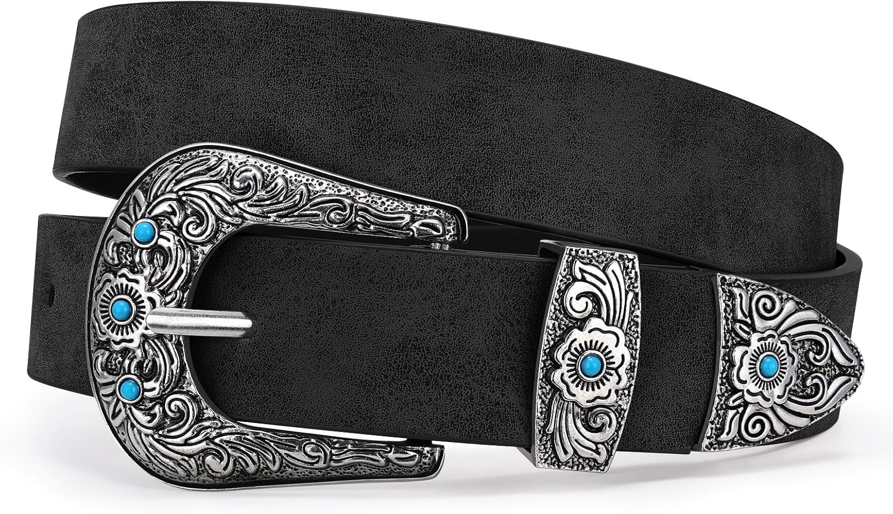 XZQTIVE Western Belt for Women, Cowgirl Cowboy Suede Leather Belt for Jeans Pants, Country Belts ... | Amazon (US)