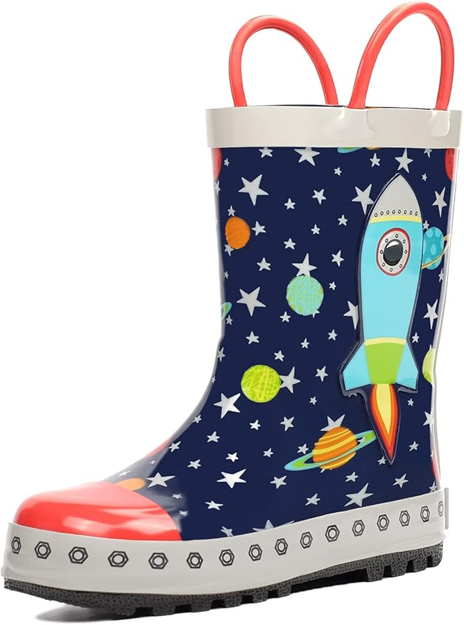 landchief Toddler Rain Boots, Kids Rain Boots Waterproof Rubber Boots for Girls and Boys with Fun... | Amazon (US)