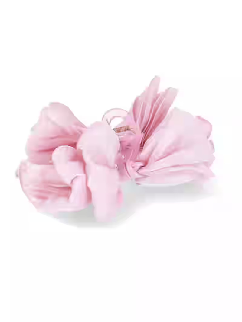 Time and Tru Fabric Bow Claw Clip, Pink | Walmart (US)