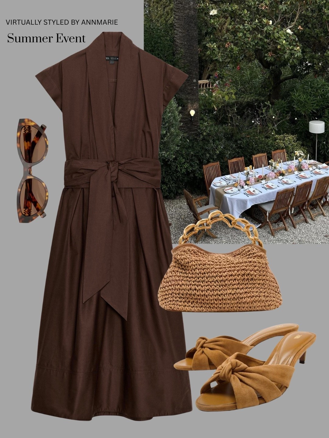Summer outfit with a brown dress

#LTKsummer #LTKdresses #LTKstyletip