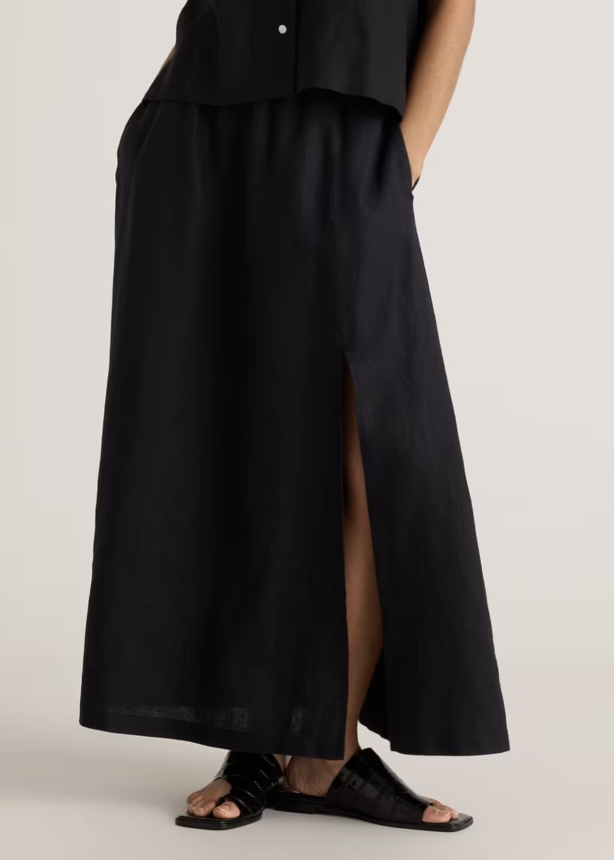 A woman I work with has this skirt and I love it, and I tell her that every time she wears it :)  It comes in two more colors, too, and would continue to wear well into the fall. 


@Quince  #maxiskirt #linenskirt #summeroutfit #falloutfit #teacheroutfit

#LTKOver40 #LTKSeasonal