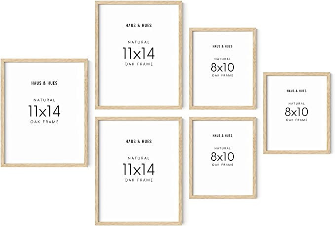 Haus and Hues Photo Frame Set - Set of 6 Picture Frame Set, Bulk Picture Frames, Frame Collage fo... | Amazon (US)