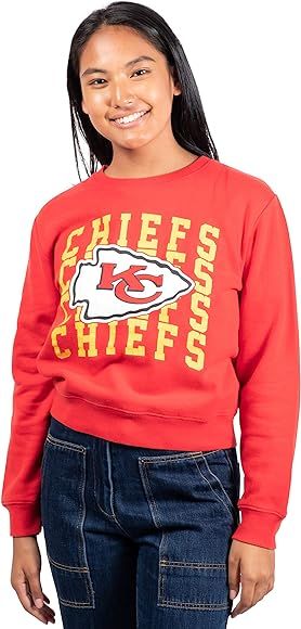 Ultra Game NFL Women's Long Sleeve Fleece Sweatshirt | Amazon (US)