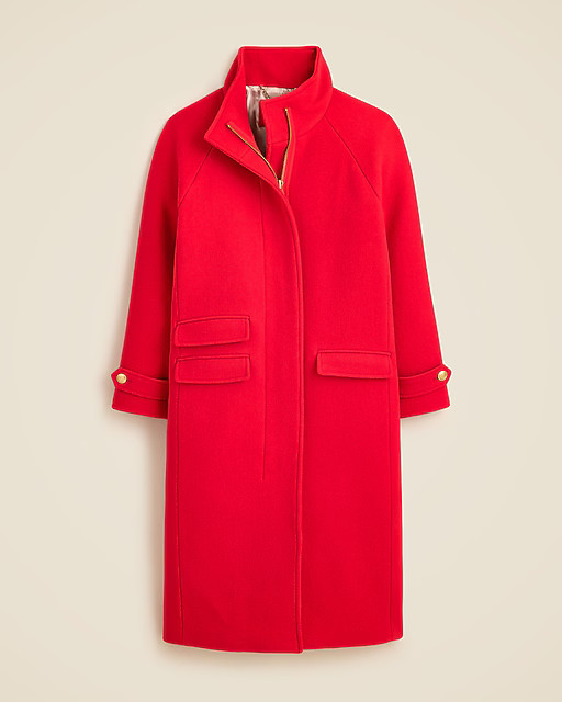 Long Toscana coat in Italian stadium-cloth wool blend | J. Crew US