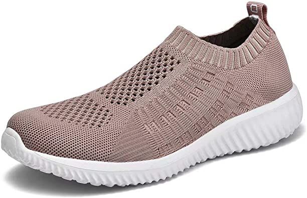 konhill Women's Casual Walking Shoes Breathable Mesh Work Slip-on Sneakers | Amazon (US)