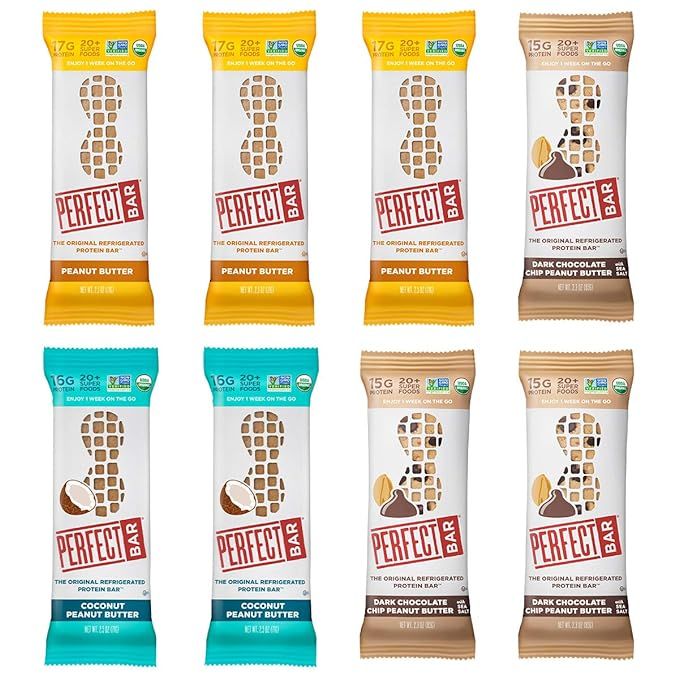 Perfect Bar Original Refrigerated Protein Bar, Peanut Butter Lover's Variety Bundle, 2.2 - 2.5 Ou... | Amazon (US)