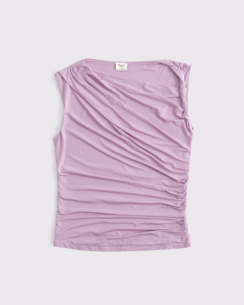 Women's Draped Twist Top | Women's Tops | Abercrombie.com | Abercrombie & Fitch (US)