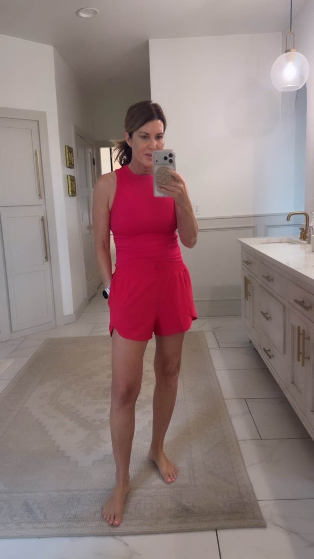 I size up to a medium in tank and medium in shorts 
Target circle sale

#LTKOver40 #LTKActive #LTKSaleAlert