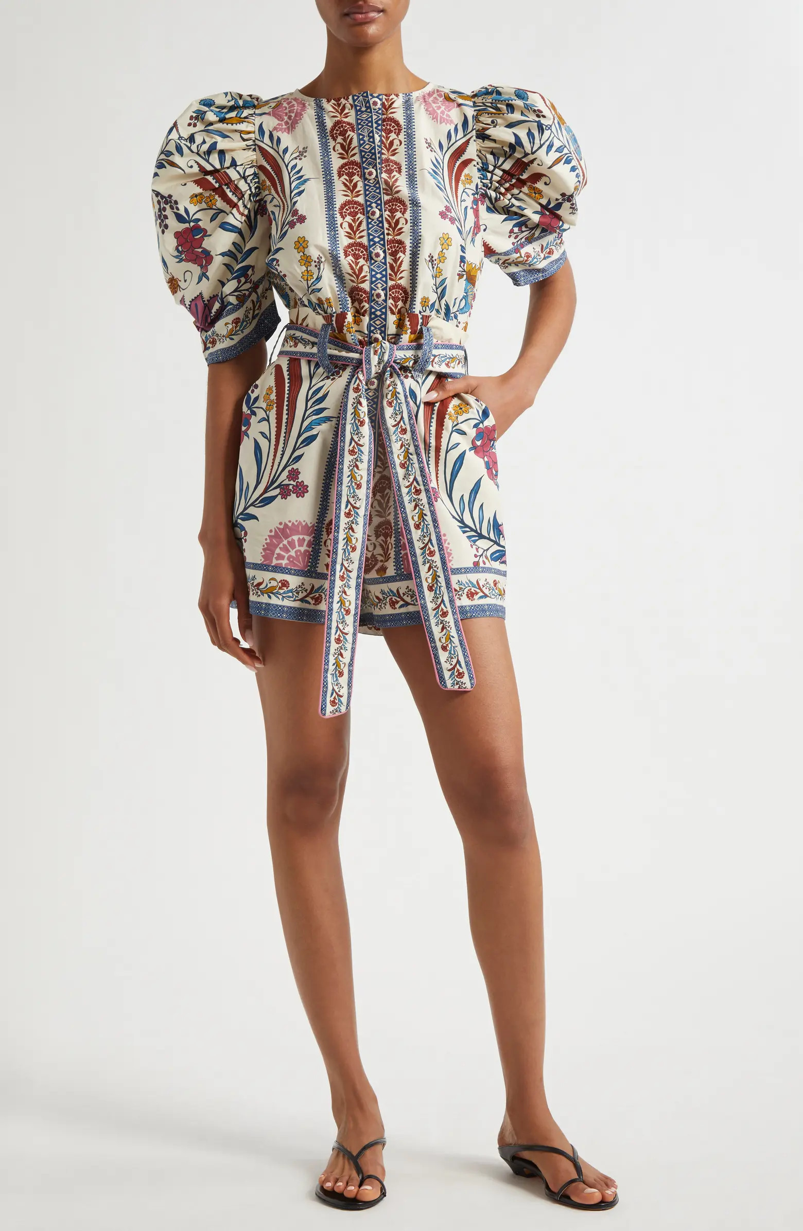 Romantic Lightness Puff Short Sleeve Romper | Nordstrom