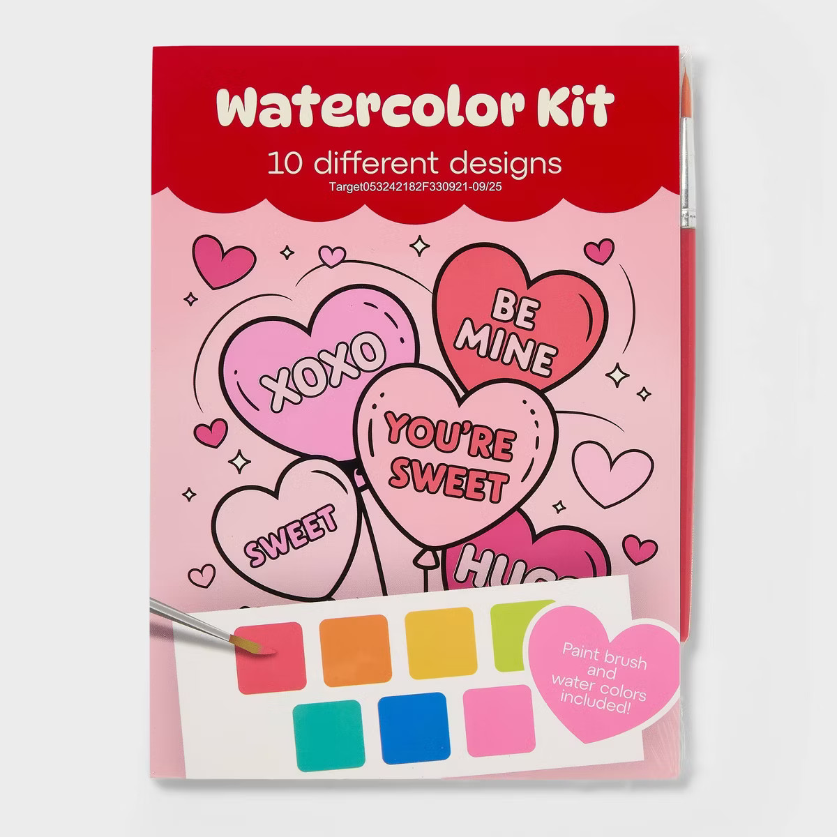 Valentine's Day Watercolor Kit with 10 designs - Spritz™ | Target