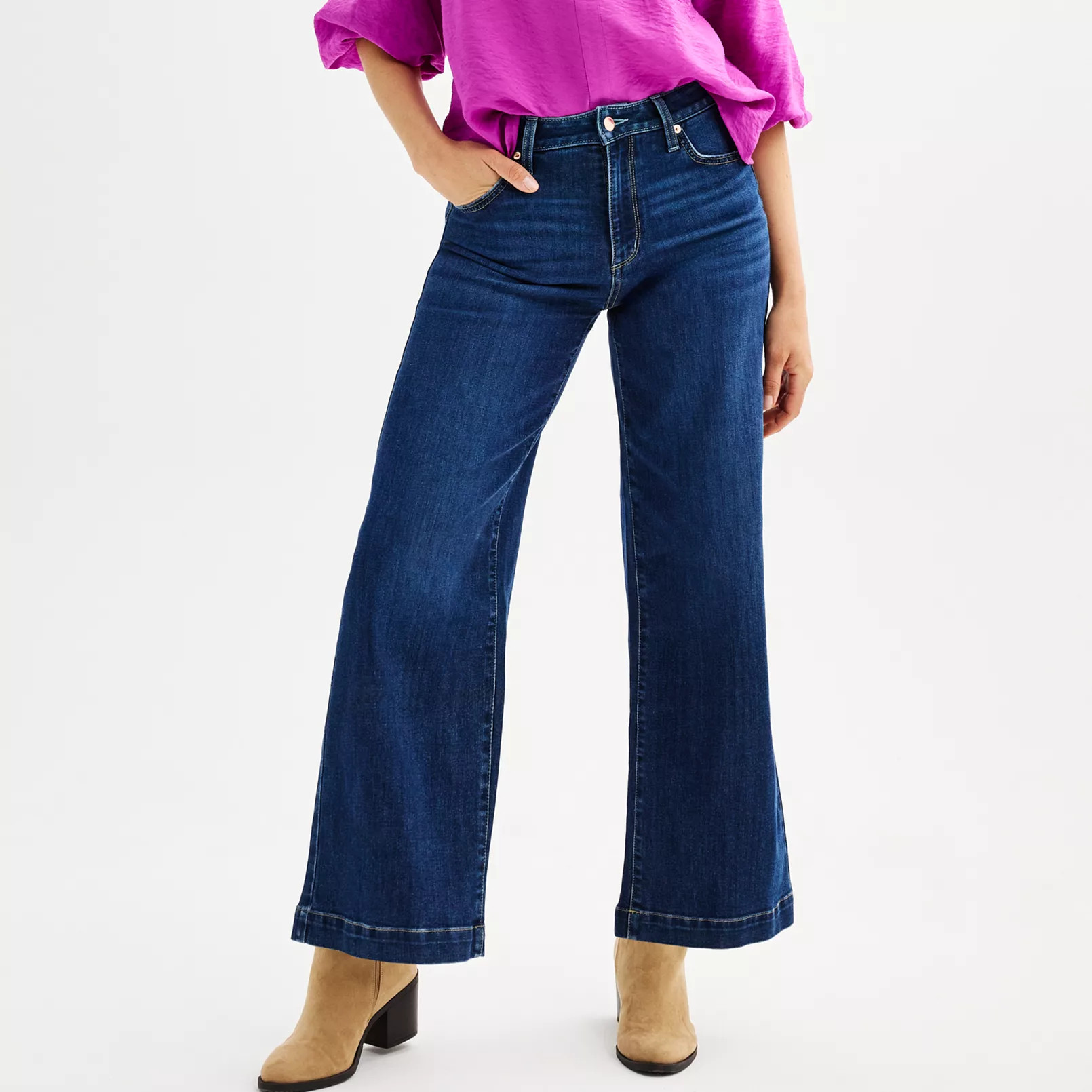 Women's Sonoma Goods For Life® High-Rise Wide-Leg Jeans | Kohl's