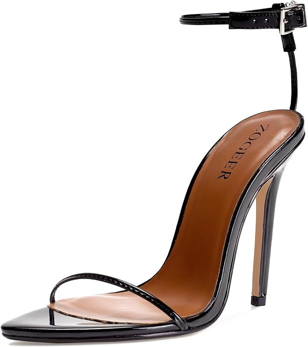 Women's Stiletto High Heels Ankle Strap Sandals Pointed Toe Party Shoes | 3.9inch Stiletto High H... | Amazon (US)